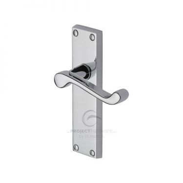Click Here To Enlarge This Photo Of PR605-PC M&period;Marcus Project Hardware Door Handle Lever Latch Malvern Design Polished Chrome Finish