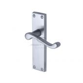 PR605-SC M&period;Marcus Project Hardware Door Handle Lever Latch Malvern Design Satin Chrome Finish