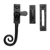 TC490 MP&sol;HP M&period;Marcus The Tudor Collection Casement Window Fastener Monkey Tail Pattern Black Iron