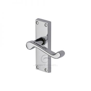 Click Here To Enlarge This Photo Of PR610-PC M&period;Marcus Project Hardware Door Handle Lever Latch Malvern Short Design Polished Chrome Finish