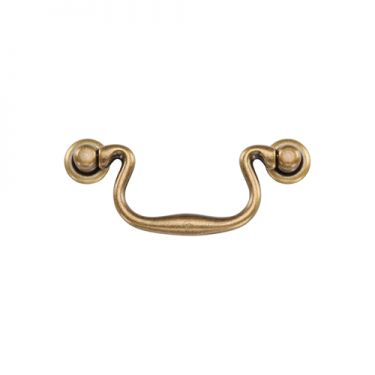 Click Here To Enlarge This Photo Of TK3019-096-DBS M&period;Marcus Classic Drop Pull 96mm Distressed Brass on Zinc Finish