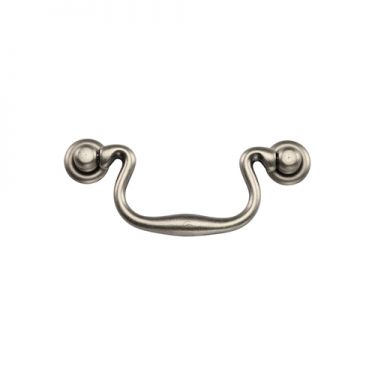Click Here To Enlarge This Photo Of TK3019-096-DPW M&period;Marcus Classic Drop Pull 96mm Distressed Pewter on Zinc Finish