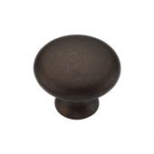 TK4226-030-LBN M&period;Marcus Classic Round Knob 30mm Matt Bronze on Zinc Finish