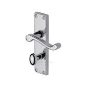 PR620-PC M&period;Marcus Project Hardware Door Handle For Bathroom Malvern Design Polished Chrome Finish