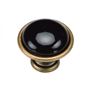 Click Here To Enlarge This Photo Of TK4316-035-DBS M&period;Marcus Dome Cabinet Knob 35mm Distressed Brass on Zinc Finish