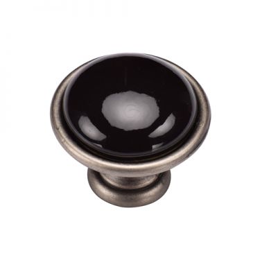 Click Here To Enlarge This Photo Of TK4316-035-DPW M&period;Marcus Dome Cabinet Knob 35mm Distressed Pewter on Zinc Finish