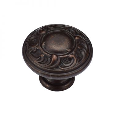 Click Here To Enlarge This Photo Of TK4401-035-LBN M&period;Marcus Decorated Round Knob 35mm Matt Bronze on Zinc Finish