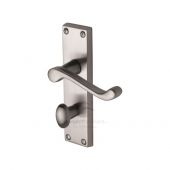 PR620-SC M&period;Marcus Project Hardware Door Handle For Bathroom Malvern Design Satin Chrome Finish
