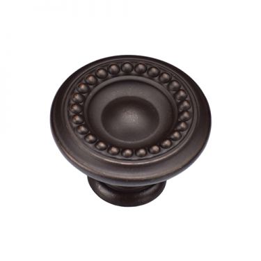 Click Here To Enlarge This Photo Of TK4404-035-LBN M&period;Marcus Beaded Round Knob 35mm Matt Bronze on Zinc Finish