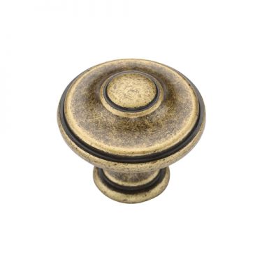 Click Here To Enlarge This Photo Of TK4408-030-DBS M&period;Marcus Domed Round Knob 30mm Distressed Brass on Zinc Finish