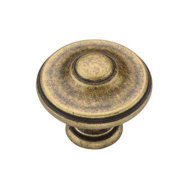 Click Here To Enlarge This Photo Of TK4408-035-DBS M&period;Marcus Domed Round Knob 35mm Distressed Brass on Zinc Finish