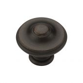 TK4408-035-LBN M&period;Marcus Domed Round Knob 35mm Matt Bronze on Zinc Finish