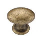 TK4462-040-DBS M&period;Marcus Egg Knob 40mm Distressed Brass on Zinc Finish