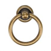 TK9213-042-DBS M&period;Marcus Classic Round Drop Pull 42mm Distressed Brass on Zinc Finish