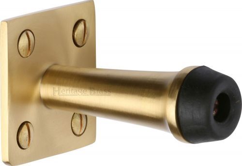 Click Here To Enlarge This Photo Of V1190 76-SB Heritage Brass Wall Mounted Door Stop 76mm Satin Brass Finish