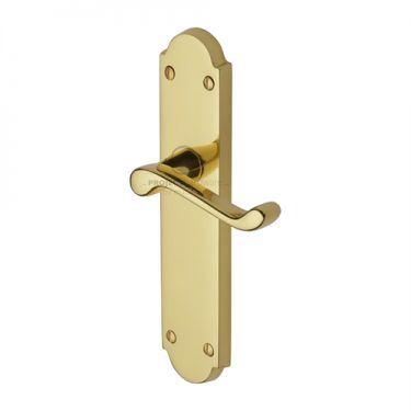Click Here To Enlarge This Photo Of PR7084-PB M&period;Marcus Project Hardware Door Handle Lever Latch Kensington Design Polished Brass Finish