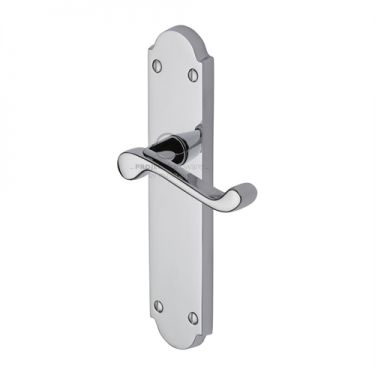 Click Here To Enlarge This Photo Of PR7084-PC M&period;Marcus Project Hardware Door Handle Lever Latch Kensington Design Polished Chrome Finish