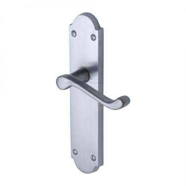 Click Here To Enlarge This Photo Of PR7084-SC M&period;Marcus Project Hardware Door Handle Lever Latch Kensington Design Satin Chrome Finish
