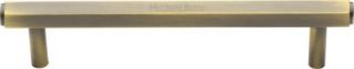 V4422 96-AT Heritage Brass Cabinet Pull Hexagon Design 96mm ctc Antique Brass Finish