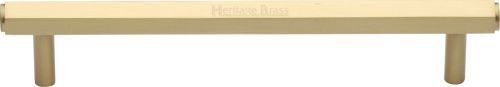 Click Here To Enlarge This Photo Of V4422 96-SB Heritage Brass Cabinet Pull Hexagon Design 96mm ctc Satin Brass Finish