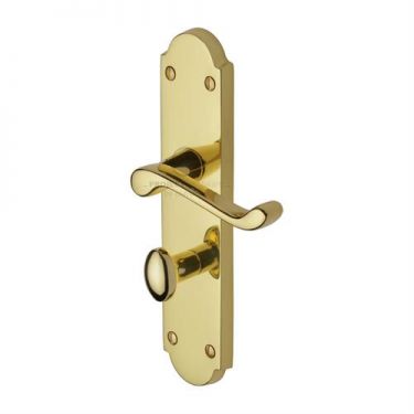 Click Here To Enlarge This Photo Of PR7088-PB M&period;Marcus Project Hardware Door Handle For Bathroom Kensington Design Polished Brass Finish
