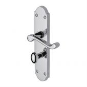 PR7088-PC M&period;Marcus Project Hardware Door Handle For Bathroom Kensington Design Polished Chrome Finish