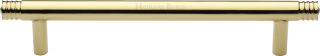 V4446 128-PB Heritage Brass Cabinet Pull Contour Design 128mm ctc Polished Brass Finish