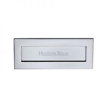 Click Here To Enlarge This Photo Of V850 254&period;101-PC Heritage Brass Letterplate 10" x 4" Polished Chrome Finish