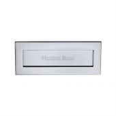V850 254&period;101-PC Heritage Brass Letterplate 10" x 4" Polished Chrome Finish