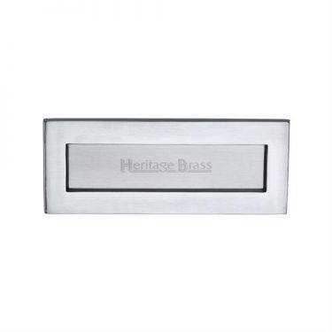 Click Here To Enlarge This Photo Of V850 254&period;101-SC Heritage Brass Letterplate 10" x 4" Satin Chrome Finish
