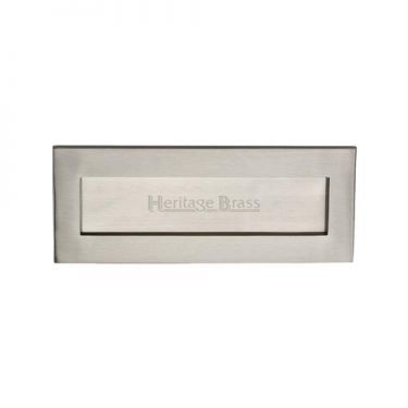 Click Here To Enlarge This Photo Of V850 254&period;101-SN Heritage Brass Letterplate 10" x 4" Satin Nickel Finish