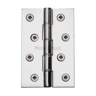 Click Here To Enlarge This Photo Of PR88-405-PC Heritage Brass Hinge Brass with Phosphor Washers 4" x 2 &frac58;" Polished Chrome Finish