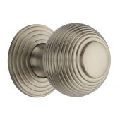 V973 32-SN Heritage Brass Cabinet Knob Reeded Design 32mm Satin Nickel Finish