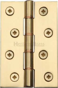 Click Here To Enlarge This Photo Of PR88-405-PB Heritage Brass Hinge Brass with Phosphor Washers 4" x 2 &frac58;" Polished Brass Finish