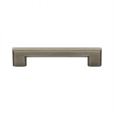 Click Here To Enlarge This Photo Of VF086 128-DB M&period;Marcus Binary Kitchen Cabinet Pull Handle 128mm Distressed Brass Finish