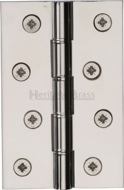 Click Here To Enlarge This Photo Of PR88-405-PNF Heritage Brass Hinge Brass with Phosphor Washers 4" x 2 &frac58;" Polished Nickel Finish