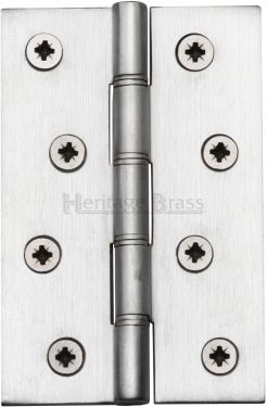 Click Here To Enlarge This Photo Of PR88-405-SC Heritage Brass Hinge Brass with Phosphor Washers 4" x 2 &frac58;" Satin Chrome Finish