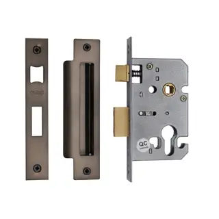 YKSLE2N-MB M&period;Marcus York Euro Sash Lock 2 &half;" Matt Bronze Finish