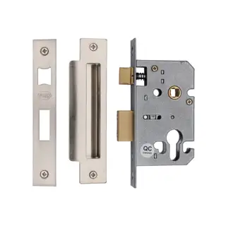 YKSLE2N-SN&SC M&period;Marcus York Euro Sash Lock 2 &half;" Satin Chrome Finish
