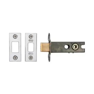 YKBDB3N-PC&PN M&period;Marcus York Architectural Tubular Bathroom Deadbolt 3" Polished Chrome&sol;Nickel Finish