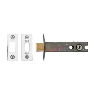 YKBDB4N-PC&PN M&period;Marcus York Architectural Tubular Bathroom Deadbolt 4" Polished Chrome&sol;Nickel Finish