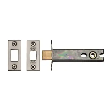 Click Here To Enlarge This Photo Of YKBDB4N-SN&SC M&period;Marcus York Architectural Tubular Bathroom Deadbolt 4" Satin Chrome&sol;Nickel Finish