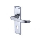 PR900-SC M&period;Marcus Project Hardware Door Handle Lever Lock Avon Design Satin Chrome Finish