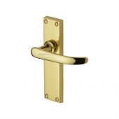 PR905-PB M&period;Marcus Project Hardware Door Handle Lever Latch Avon Design Polished Brass Finish