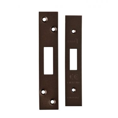 Click Here To Enlarge This Photo Of FSF5007MBRZ Carlisle Brass Eurospec Easi-T Matt Bronze Forend Strike & Fixing Pack to suit Architectural Deadlocks &lpar;EDS&sol;LDS&rpar;