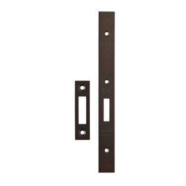 Click Here To Enlarge This Photo Of FSF5015MBRZ Carlisle Brass Eurospec Easi-T Matt Bronze Forend Strike & Fixing Pack to suit Architectural DIN Deadlocks &lpar;DLS0060EP&rpar;