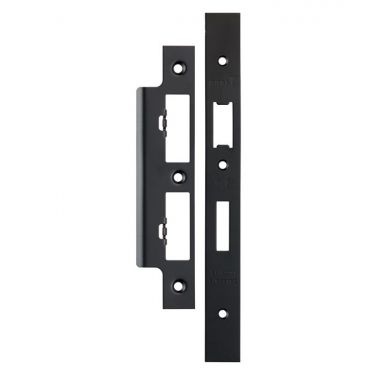 Click Here To Enlarge This Photo Of FSF5017MB Carlisle Brass Eurospec Easi-T Matt Black Forend Strike & Fixing Pack to Suit Architectural Din Sash&sol;Bathroom Locks &lpar;DLS7260EP&sol;DLS7860WC&rpar;