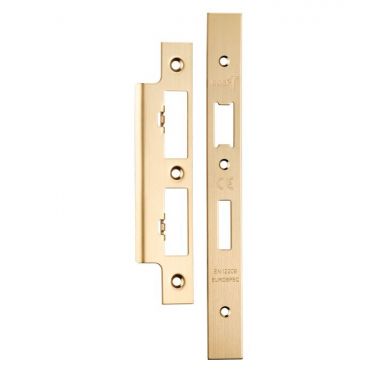 Click Here To Enlarge This Photo Of FSF5017SB Carlisle Brass Eurospec Easi-T Satin Brass Forend Strike & Fixing Pack to Suit Architectural Din Sash&sol;Bathroom Locks &lpar;DLS7260EP&sol;DLS7860WC&rpar;