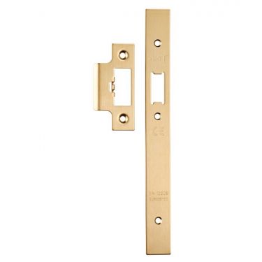 Click Here To Enlarge This Photo Of FSF5016SB Carlisle Brass Eurospec Easi-T Satin Brass Forend Strike & Fixing Pack to Suit Architectural Din Latches &lpar;DLS0060L&rpar;