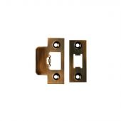 FSF5009AB Carlisle Brass Eurospec Easi-T Antique Brass Forend Strike & Fixing Pack to Suit Heavy Duty Tubular Latches &lpar;TLS5025&sol;TLS5030&sol;TLS5040&sol;TLS5050&rpar;